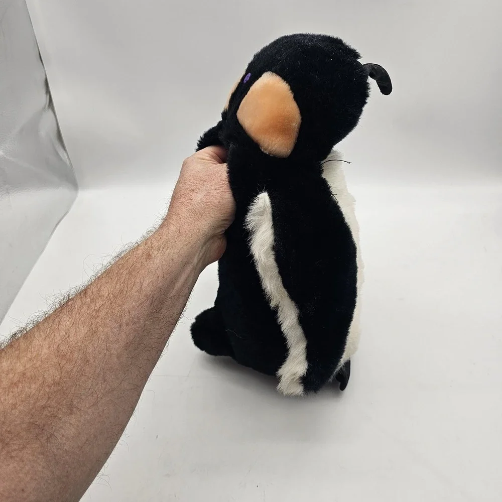 Folkmanis Penguin Bird Hand Puppet‎ Plush Stuffed Animal Toy Small Black White